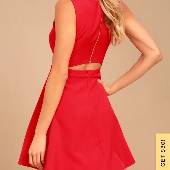 Lulus Dresses & Skirts - Lulu's Just Us Red Skater Dress